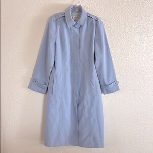 Vintage London Fog Powder Blue Trench Coat Size 12 R